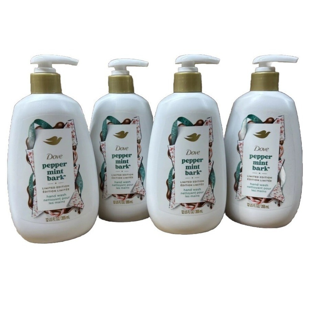 4X Dove Limited Edition Holiday Treats Peppermint Bark Deep Nourishing Hand Wash
